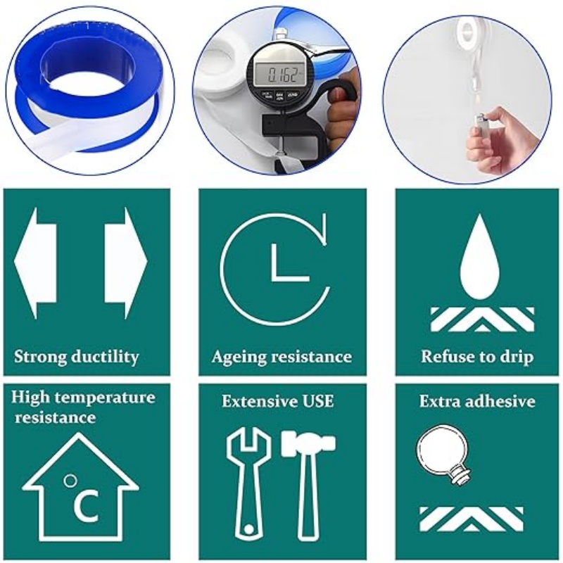 5 SZT. Taśma uszczelniająca do – Plumbing Tape Ptfe recenzja i cena